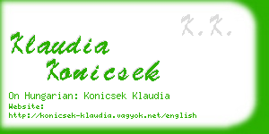 klaudia konicsek business card